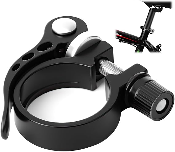 Bike Seat Clamp 34.9mm Quick Release Bicycle Tube Post Clamp