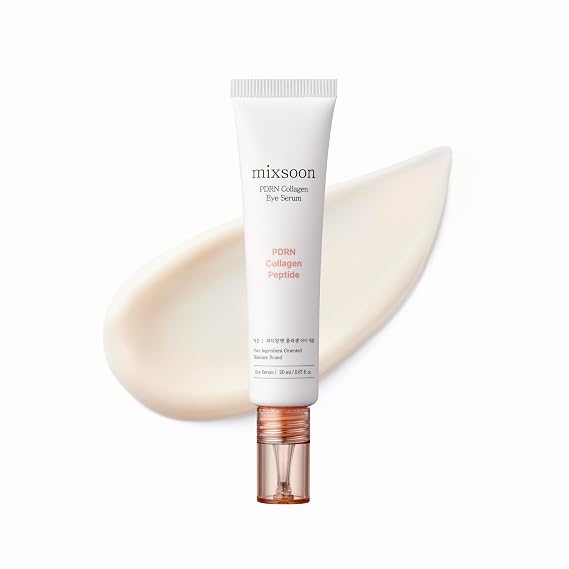 mixsoon PDRN Collagen Eye Serum - Revived Under Eye Serum with Gentle, Smooth Formula for Sensitive Under Eye Skin 20ml / 0.68 fl.oz. Korean Glass Skin Care