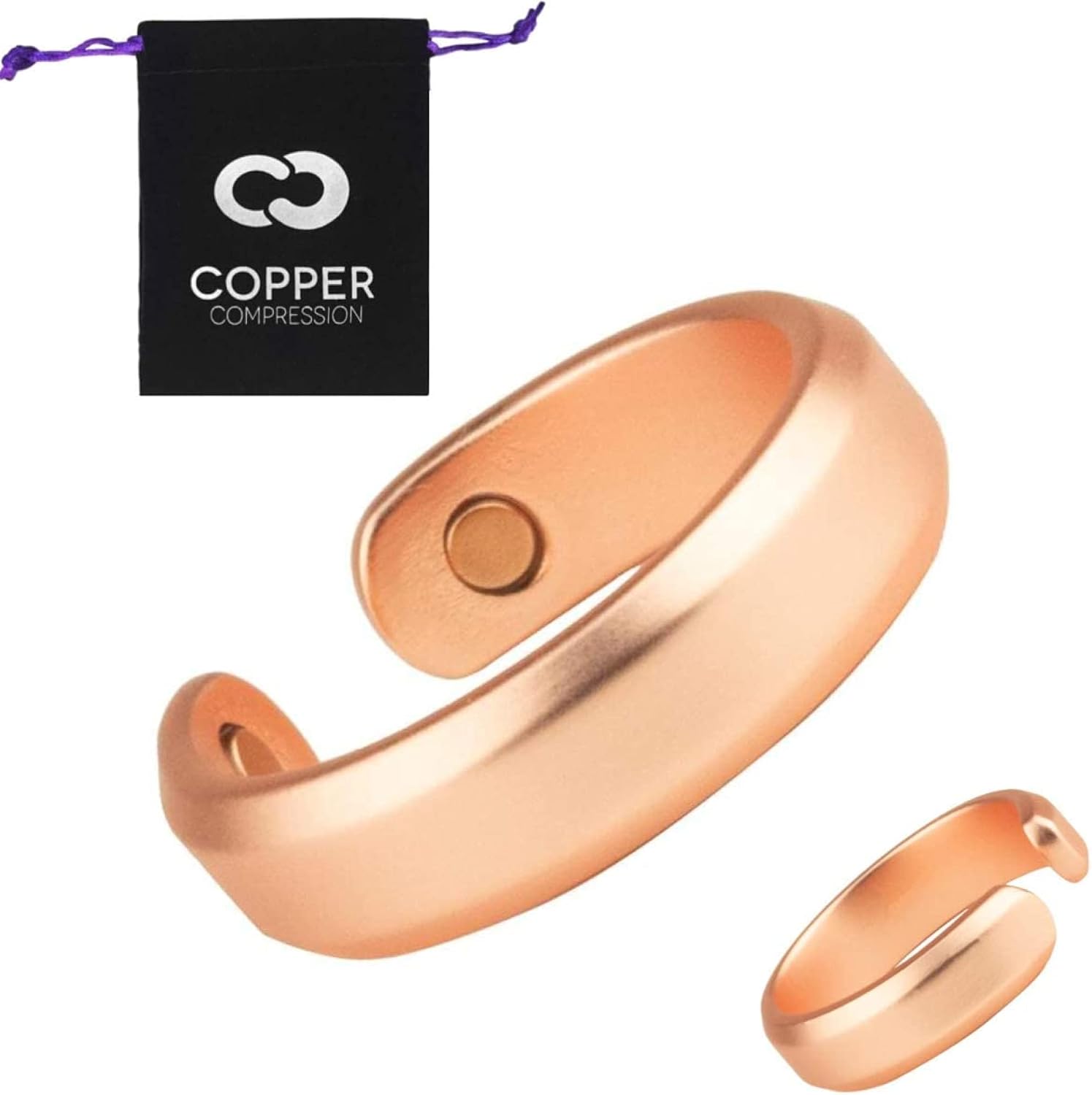 Copper Ring for Arthritis by Copper Compression - 99.9% Pure Copper  Magnetic Therapy Relief Ring for Men  Women. Magnet Therapy Jewelry Rings for Arthritis, Carpal Tunnel, Fingers, Thumb, Hands - M