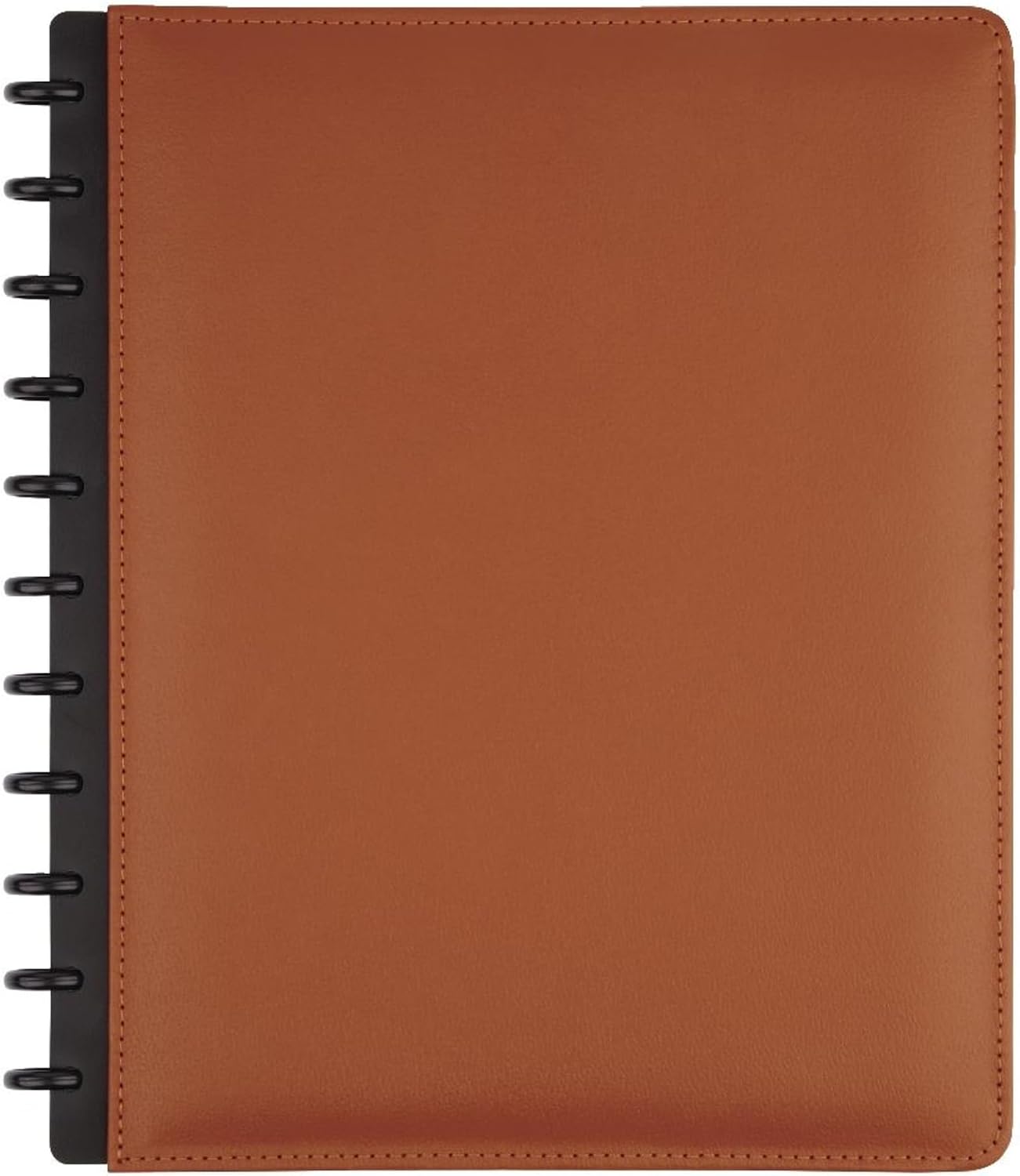 TUL Custom Memo Taking System Disc Bound Notebook, Letter Size, Leather Cover, Brown
