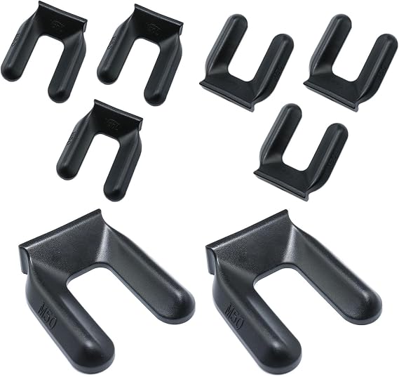 8 Pack Wheel Stopper for 2 Inch Furniture Casters, Black | Non-Slip Support; Slide-On Design; 67 x 59 mm Compact Size; for Beds, Sofas and Office Chairs