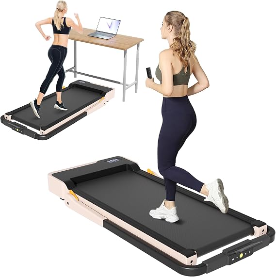 Treadmill Walking Pad Running Machine,CEIEVER Under Desk Treadmills With Handle Bar 2.5HP Foldable Treadmill with LED Display and Remote Control Walking Machine for Home & Office