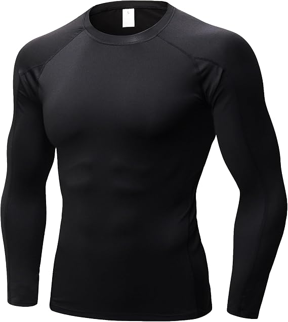 Men's Compression Shirts Long Sleeve Cool Dry Athletic Workout Tops Gym Undershirts Active Sports Baselayers