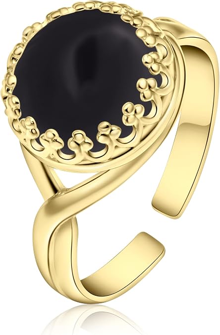 ADITA GOLD Birthstone Ring for Women, Gold Plated