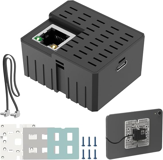 Agile Universal PoE Flush Tablet Wall Mount Kit with Bracket & Flat Cable