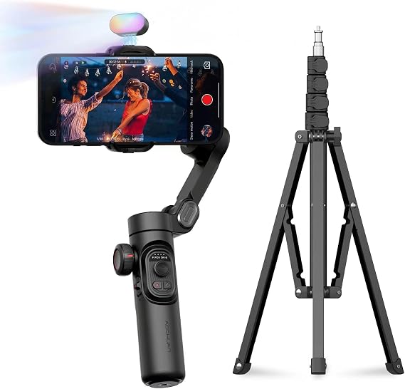 AOCHUAN 3-Axis Gimbal Stabilizer for Smartphone Smart XE Kit & T20 Complete Tripod