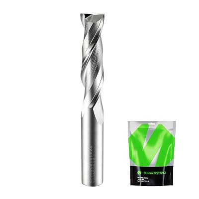 Spiral Upcut Router bit 12 Shank, 12 Upcut Spiral Router Bit Extra Long, Up Cut Spiral Router Bits 12 Shank,Solid Carbide Router Bits 12, Ideal for Wood Inlay, Plunge Plastic