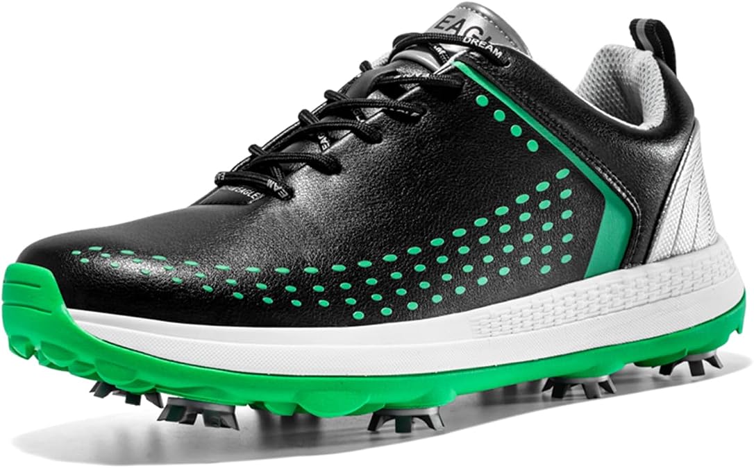 Waterproof and Breathable Golf Shoes for Men, Golf Shoes with Spikes