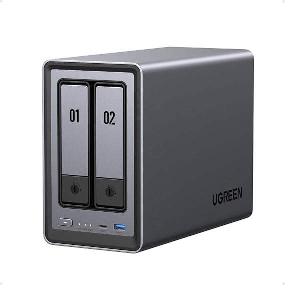 UGREEN NASync DXP2800 2-Bay Desktop NAS, Dual NVMe Slots NAS Server Storage