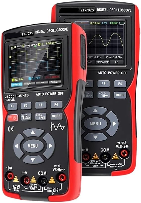 Multifunctional Instruments Dual-channel Oscilloscope 3-in-1 High Precision ZT-703S Multifunctional Multimeter Signal Generator(ZT-703S)