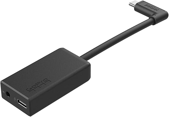 GoPro Pro 3.5mm Mic Adapter for (All HERO Cameras) - Official GoPro Accessory | High-quality audio capture with 3.5mm analog input and 106dB dynamic range