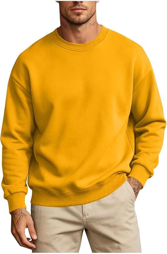 Mens Hoodie Casual Pullover Sweatshirt Soft Fleece Breathable Streetwear
