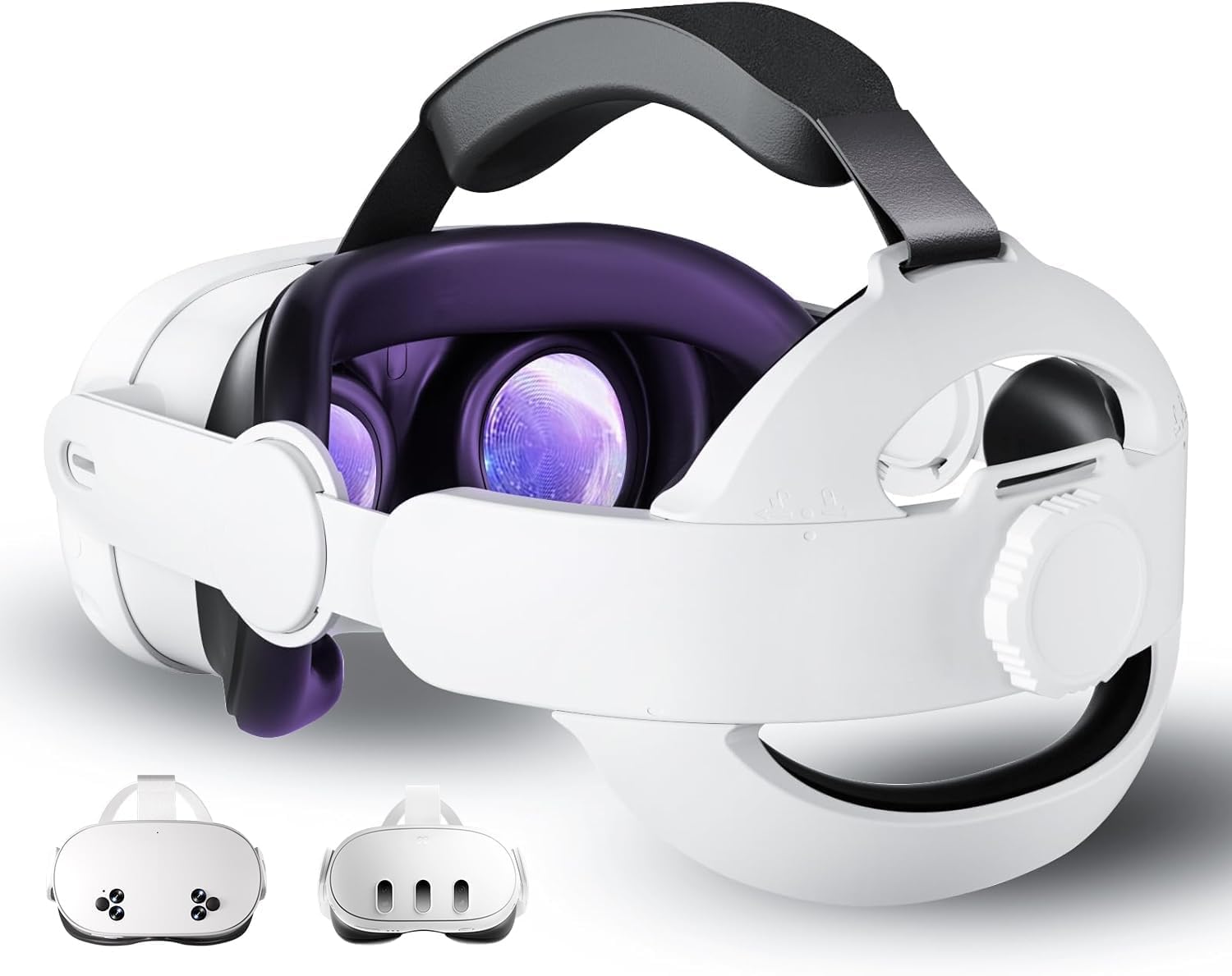Meta Quest 3 İçin Baş Bandı - Hafif, Rahat ve Ayarlanabilir Elite Strap Yedek Aksesuarı - Basıncı Azaltan VR Başlık Yedek Bandı