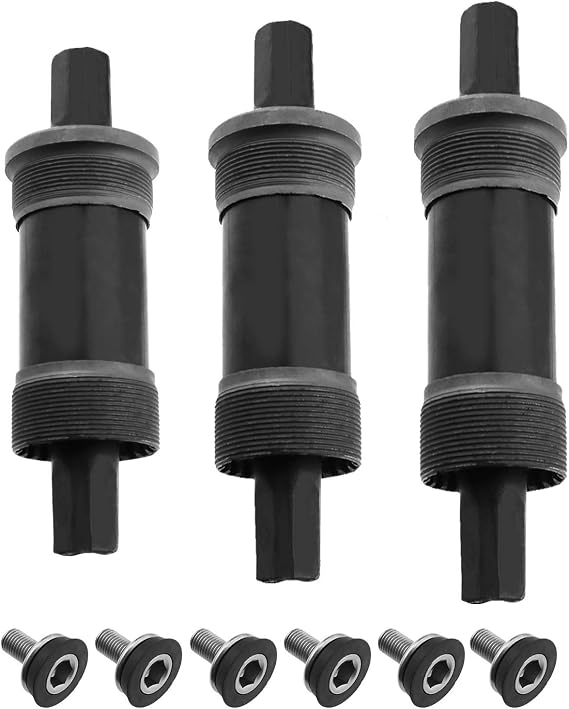 SING F LTD 68x113mm/68x124.5mm/68x127.5mm Square Cartridge Taper Bottom Bracket Bike Bicycle Axle Sealed Black Mountain Bike