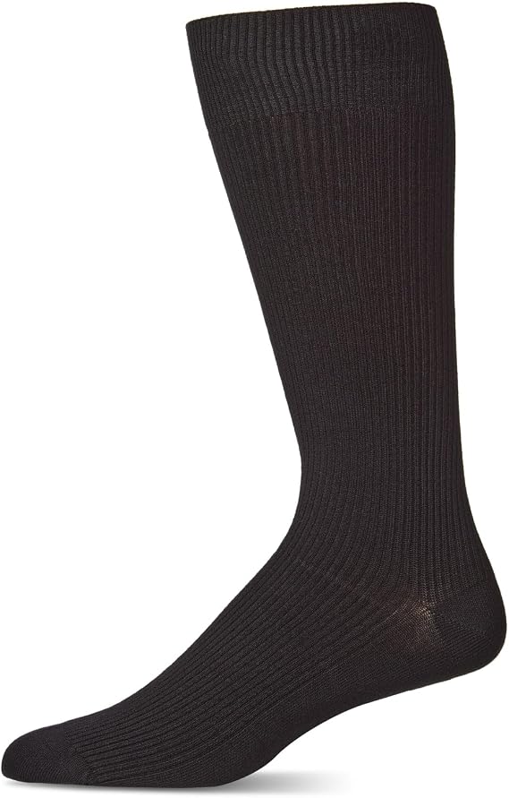 Levante Men's Modal Durable and Flexible Pin Rib Crew Sock