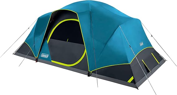 Coleman Skydome Dark Room Tent, 4/6/8/10 Person Family Tent, Blocks 90% Sunlight, Sets Up in 5 Minutes, Weatherproof, 20% More Headroom