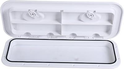 Amarine Made Boat Hatch Access Hatch and Lid Marine Grade 24 x 9-58 for Marine Caravan RV-White