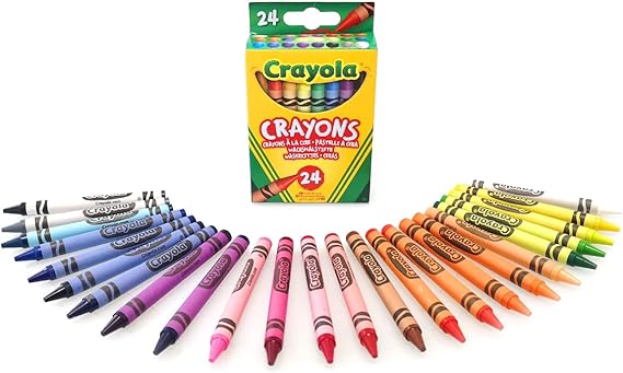 CRAYOLA Crayons, 24 Count of Colouring Crayons, Back to School Supplies, Classroom Must Haves for Teachers, Classic Colours, Gifts, 3+ | 24 Crayons de cire, Sûrs et non toxiques, Des couleurs vives et brillantes pour stimuler