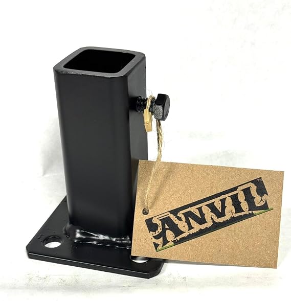 No Welding Boot Repair 1" Broken Rusty Metal Step Railing ANVIL Post Base 3 3/4" Handrail Bracket Loose Outdoor Stair Posts 1 inch Hollow Or Solid - Slip-Fits Over Existing Leg Black Paint w-Bolts