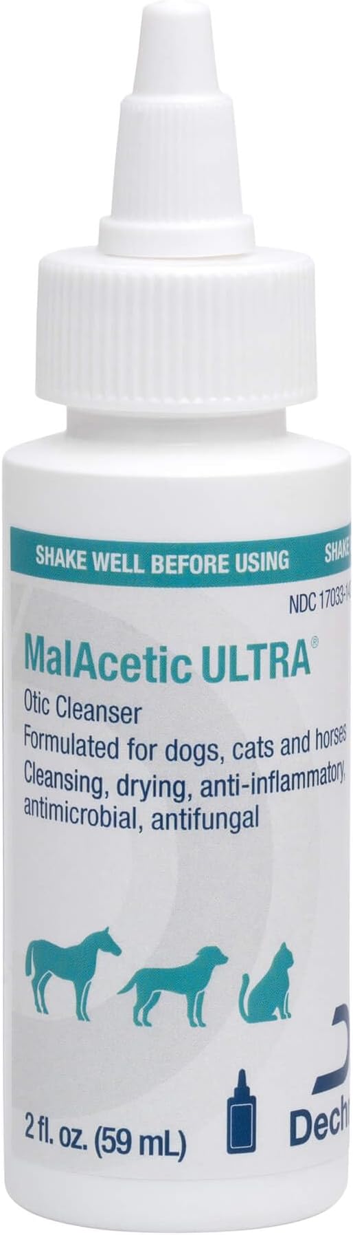 Otic Cleanser for Dogs, Cats and Horses, 2 FL Oz