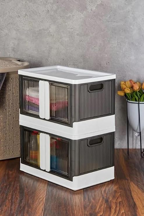 Portable Stackable Organizer Cabinet with Multi-Purpose Cover