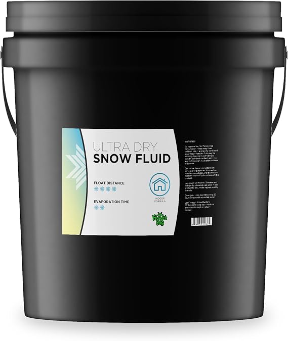 Froggys Fog Ultra Dry Snow Fluid 5 Gallon Pail Indoor formula float 30-50 ft