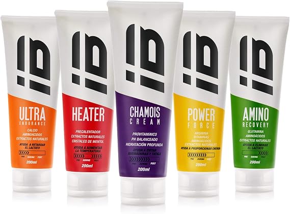 KIT 5 INBIKE Creams (Power + Ultra + Heater + Amino + Chamois Women Purple)