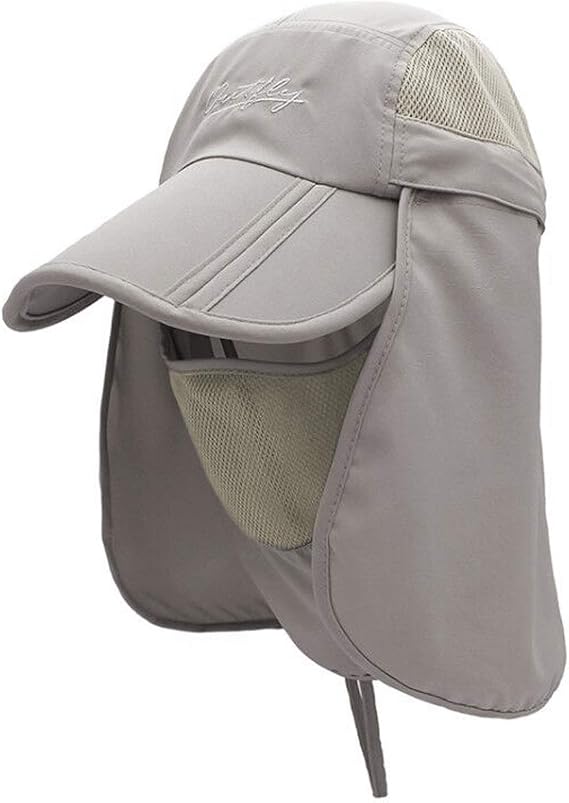 Surblue Baseball Sun Cap with Removable Neck Flap and Face Mask UPF 50+