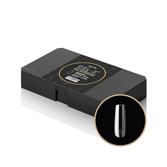 Apres Gel-X Sculpted Square Long Tip Box | 500pc Gel-X Tips, 11 Sizes 00-9, Premium Quality