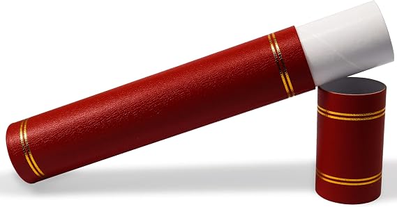GraduationMall Certificate Scroll Holder Fits Diploma Certificate Tube Size A4 Red