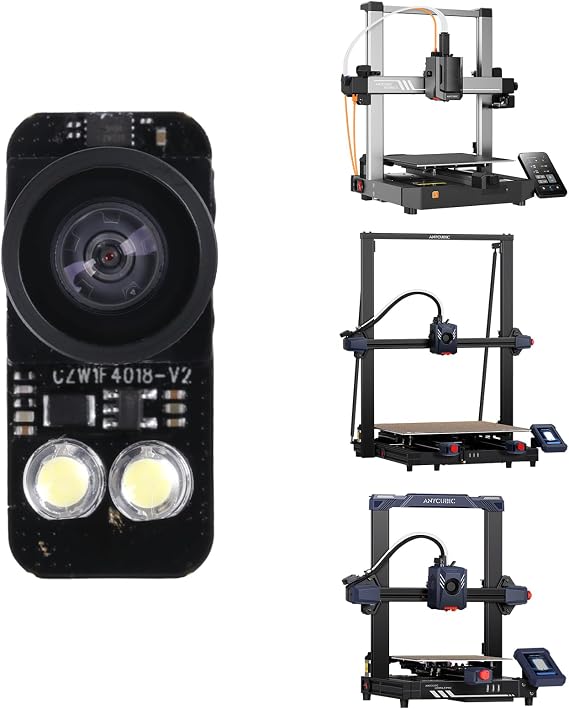 Anycubic Kobra 3 3D Printer Camera, Compatible with Kobra 3/ Kobra 2 Pro/Plus/Max/Klipper Printer/Computer, Real-Time and Remote Monitoring, Ultra Clear Resolution, Easy to Assemble and DIY Frame