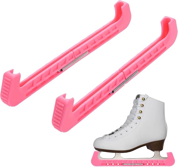 2 Pcs Ice Skate Guards Adjustable Figure Skating Guards Universal Hockey Shoe Blade Covers Anti-Slip Blade Walking Protector Ice Skating Accessories
