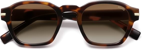 SOJOS Retro Square Polarized Sunglasses Men Trendy Womens SJ2382