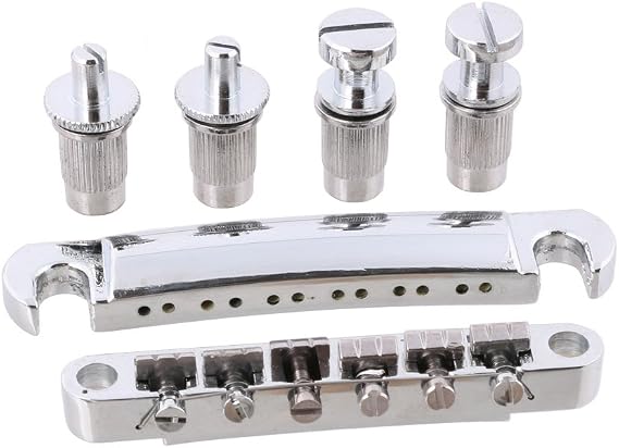 SET Chrome Tune-o-Matic Bridge & Stop Tail Bar for 12 String Electric Guitar LP