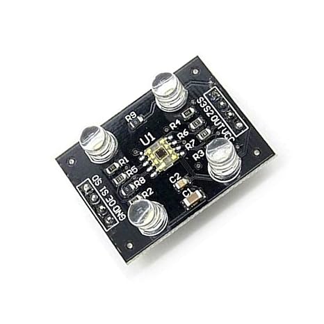 DEVMO TCS230 TCS3200 RGB Light Color Recognition Sensor Detector Module with 4 LED Compatible with MCU Ar-duino