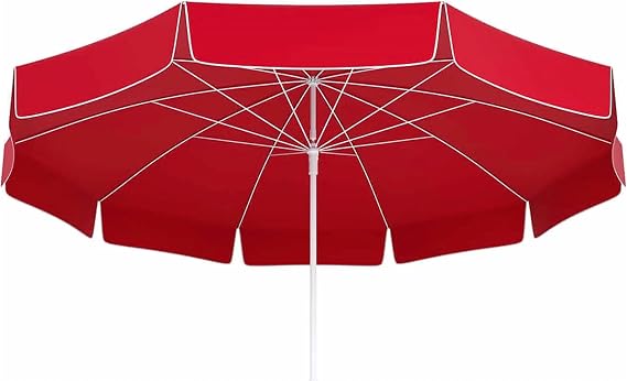 Aethra 220cm 10 Telli Premium Plaj ve Bahçe Güneş Şemsiyesi Kalın Su geçirmez Kumaş Kılıflı Cırt Cırt Hediyeli - Fiberglass - Teras Tatil Seyahat Balkon Gölgelem Çözümleri