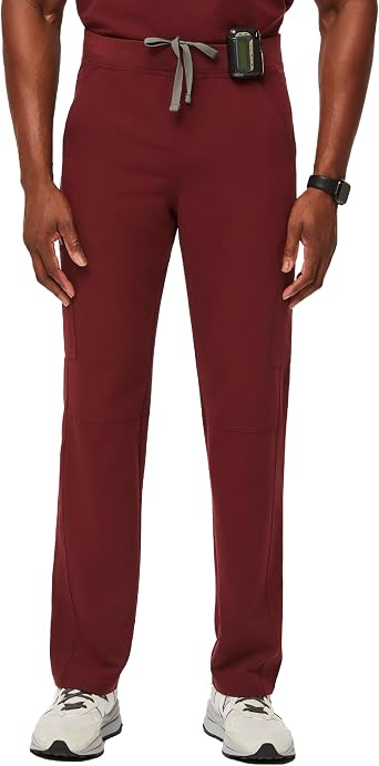 FIGS Axim Cargo Scrub Pants for Men Classic Fit, Straight Leg, 7 Pockets, 4-Way Stretch, Anti-Wrinkle