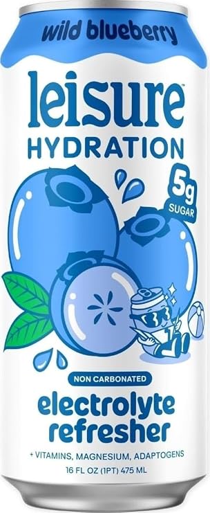 Leisure Hydration, Electrolyte Refresher Wild Blueberry, 16 Fl Oz