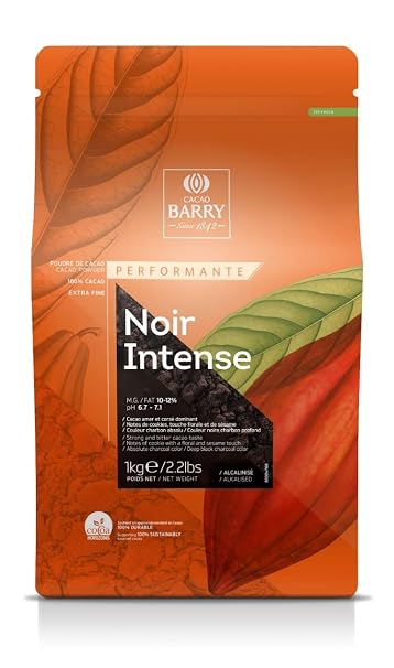 Schwarzer Kakao Intense Noir 1 kg Cacao Barry tiefschwarzes Kakaopulver