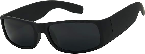 ShadyVEU Super Flat Top Hardcore Cholo OG Gangster Dark Black Matte Frame Rectangular Bulky Square Sunglasses