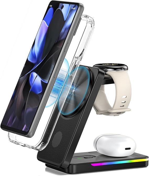 Magnetic Wireless Charger for Pixel Watch 3/2, Charging Station for Google