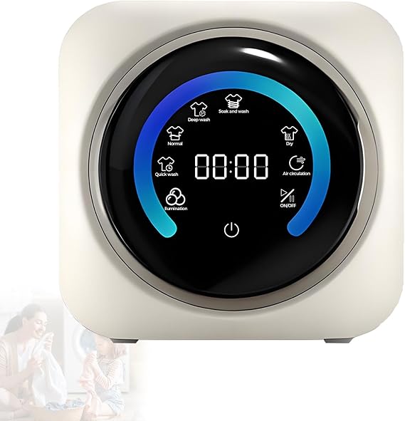 BANGBANGJI 2 in 1 Mini Portable Washer and Dryer Combo, 3.5L Wall Mounted Countertop Dual Purpose Washer and Dryer Combo, with LCD Control Panel for Small Clothes WallMount