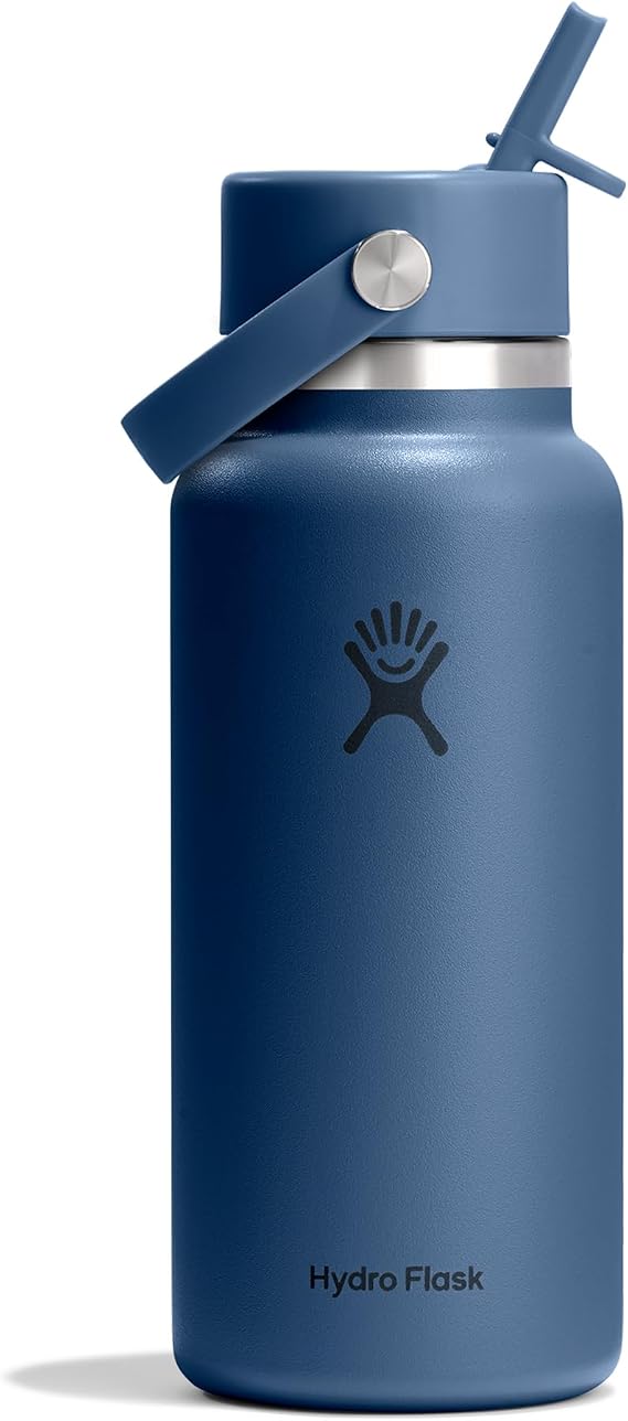 Hydro Flask – Wide Flex Straw Cap 946 ml (32 oz) Bottle, Harbor Blue
