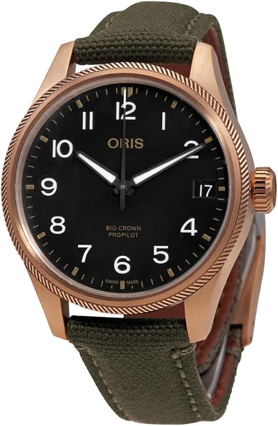 Oris Big Crown Pro Pilot Big Date Bronze Big Crown Propilot Big Date Men's Wristwatch Automatic 01 751 7761 3164-07 3 2003BRLC, Black
