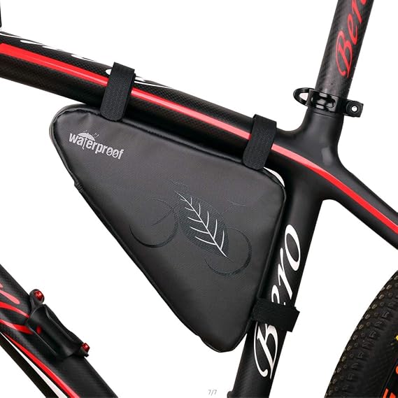 Bike Frame Bag - Bicycle Waterproof Front Frame Triangle Saddle Storage Bag, Large Capacity Cycling Accessories Tool Storage Pouch for Road Mountain Bike Riding