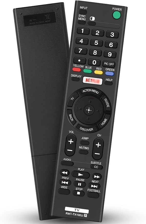 Sony TV Remote Control Replacement for Bravia, Universal Remote Control for All Sony Televisions, RMT-TX100U- No Setup Required