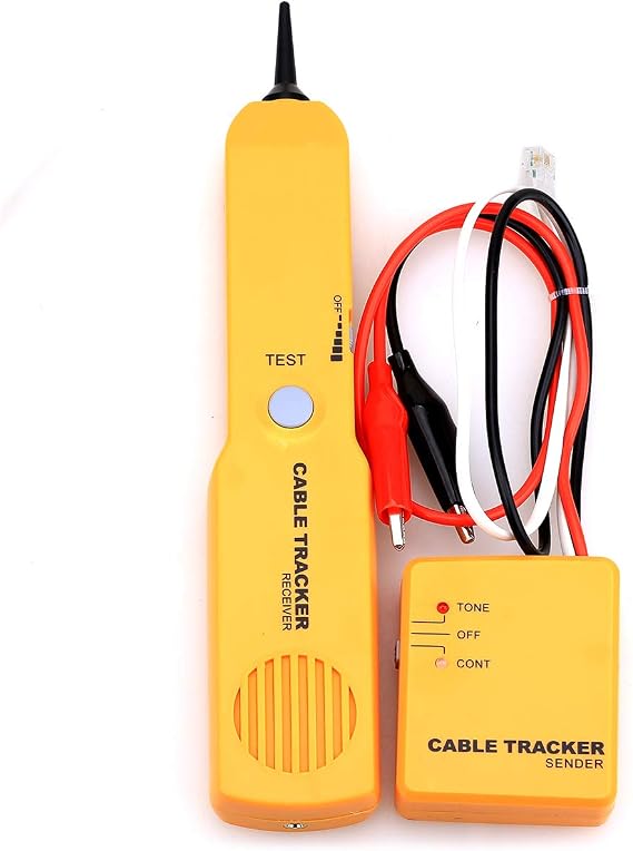 Cable Finder Tone Generator Probe Tracer Wire Tracker Cable Circuit Tester Features Alligator Clips RJ11 Plug Finding Tool