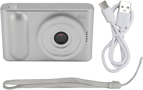 Digital Camera 48MP HD 16X Zoom Autofocus Portable Pocket Micro SLR 2.4 Inch TFT Screen Travel Photography Vlogging Silver Silver