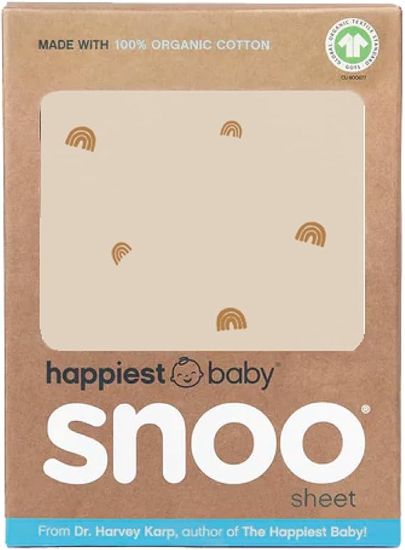 Happiest Baby SNOO Baby Bassinet Fitted Sheet Organic Cotton | Organic Cotton, Breathable Fabric, Hypoallergenic, Designed for SNOO, Machine Washable
