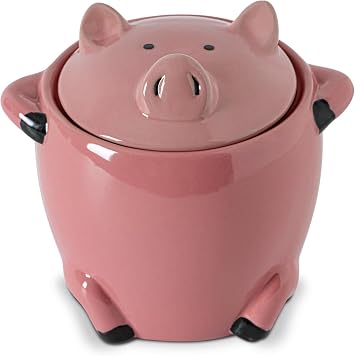 Ceramic Bacon Grease Saver With Strainer Pig Shaped Bacon Grease Container For Kitchen With Lid Cute Grease Can Grease Saver Pink Funny Cooking Grease Container Colador De Aceite De Cocina